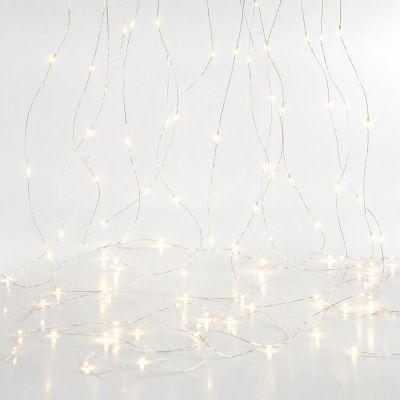 2. Batteriebetriebene Kabellampen-Kaskade mit 80 warmweißen LEDs und Timer