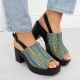 13. Damen-Sandalen mit Blockabsatz und Flechtdetail M.Daszyński MR23126-7