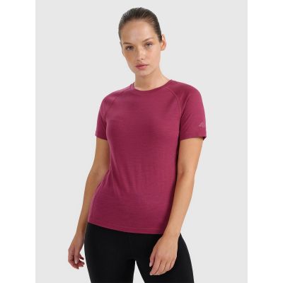 Damen-Trekking-T-Shirt aus Merinowolle 4F 4FWAW25TFTSF1527-53S