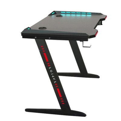 4. Raptor GT100 Gaming-Schreibtisch 120x60cm RGB Schwarz