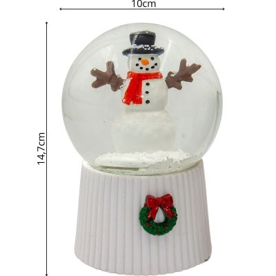4. SPIELENDE SCHNEEKUGEL 147 MM LED SCHNEEMANN