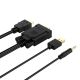 6. Orico XD-VATH VGA- und 3,5-mm-Klinkenstecker-auf-HDMI-Full-HD-60-Hz-Kabel mit USB-Stromversorgung, 5 m – Schwarz