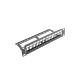8. LANBERG Patchpanel, leer, 12 Ports, 1 HE, 10 Zoll, mit Organizer für Keystone-Module, schwarz, PPKS-9112-B