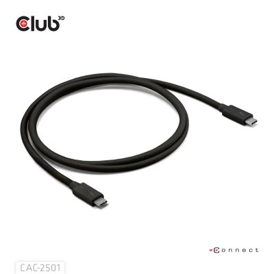 8. CLUB3D CAC-2501 Thunderbolt-Kabel 1 m 120 Gbit/s Schwarz