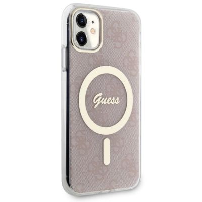 4. Guess GUHMN61H4STP iPhone 11 6.1" pink/pink Hardcase 4G MagSafe
