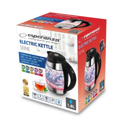 23. Esperanza SEINE EKK026 Wasserkocher (2200W 1,7l; schwarz)