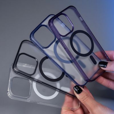 4. 3mk Frosty MagCase Blue Hülle für Apple iPhone 13 Pro Max – transparent