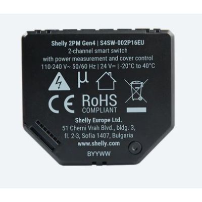 3. Shelly 2PM Gen4 Dual Channel WiFi Energiezähler-Controller