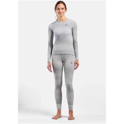 4. Damen-Thermounterhemd Odlo Active Warm X Pow BL Top Crew Neck L/S – Silver Grey, Größe: M