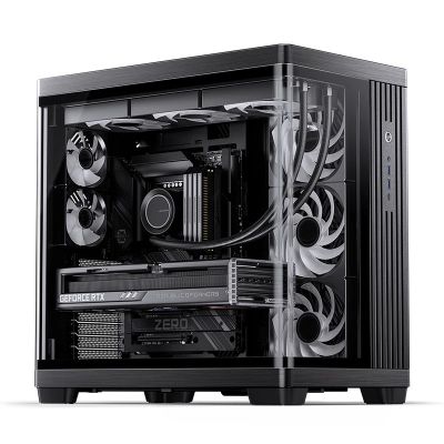 23. Jonsbo TK-4 Gehäuse, Midi-Tower, ATX, Tempered Glass – schwarz