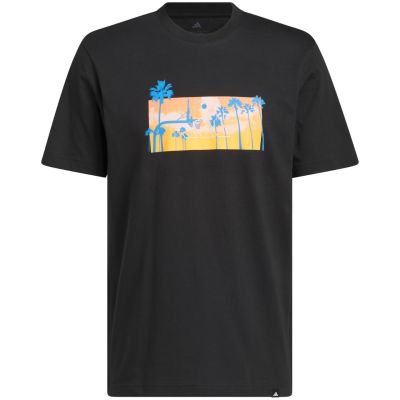 2. adidas Herren-T-Shirt „Summer Sunset Graphic“, schwarz, KC9243