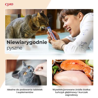 3. CHURU Thunfisch- und Lachs-Leckerli für Katzen, 4 x 14 g
