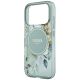 5. Guess IML Flowers Pearl Strap MagSafe Hülle für iPhone 18 Pro / 17 Pro – grün