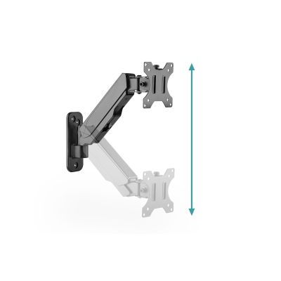 3. Einzelne Wandhalterung für 1 x LCD-Bildschirm, max. 32 Zoll und 8 kg, mit Gasfeder