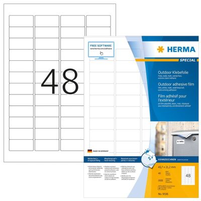HERMA Etik. A4 Outdoor Klebefolie 45,7x21,2mm 1920 St.