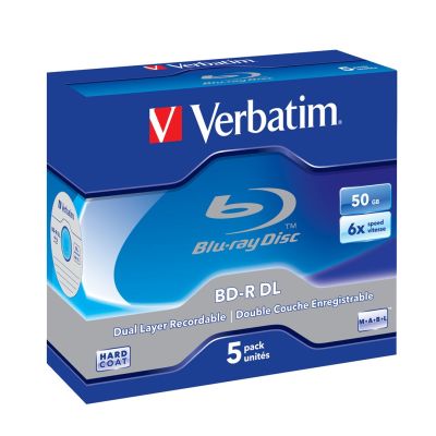 Verbatim 43748 BDR-Karte (50 GB; 6x; 5 Stück; Slim-Gehäuse)