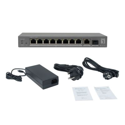 6. LevelOne PoE+ Switch 8xGE PoE/1xGE/1xSFP 120W unmanaged.Kunststoff