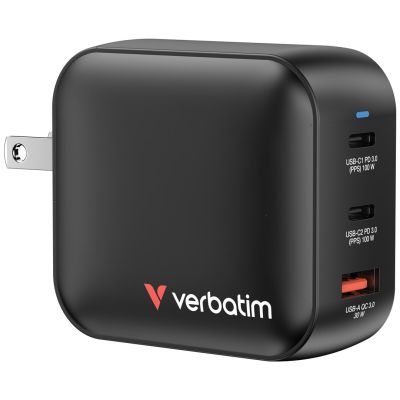 3. Verbatim GaN Ladegerät 100W Universal Schwarz AC Schnellladung Intern