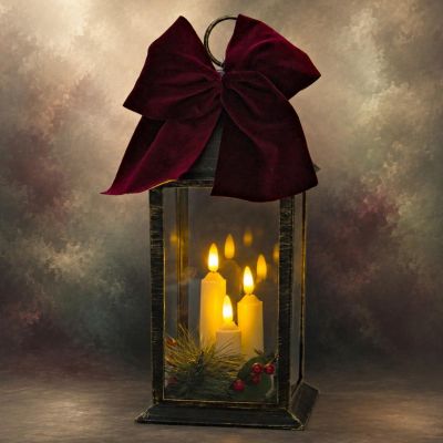 4. LED-Adventslaterne, 30 cm, 3 Kerzen