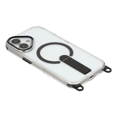 5. iPhone 17 Hülle mit Ständer, kurzem (30 cm) und langem (120 cm) Tragegurt, kompatibel mit MagSafe – Schwarz