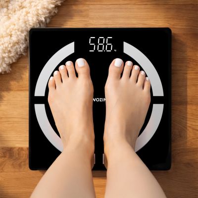 5. Wozinsky WIWL-30 Intelligente Bluetooth-Badezimmerwaage – Schwarz