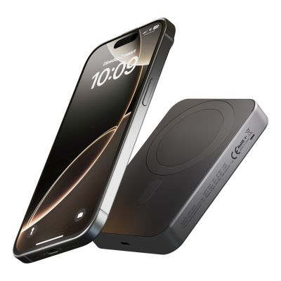 4. ZENS Slim Qi2 Aluminium Powerbank - 10000 mAh magnetische Powerbank kompatibel mit MagSafe und Qi2 (schwarz)