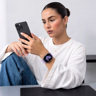 4. Tech-Protect NylonLoop Armband für Apple Watch 40 / 41 / 42 mm – lila