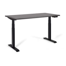 Schreibtisch/Tisch mit verstellbarer Höhe UNIQUE ACTIVE I 14-C103W-B-140-YZ-13, schwarzes Gestell, anthrazitfarbene Tischplatte, 140 x 70 cm
