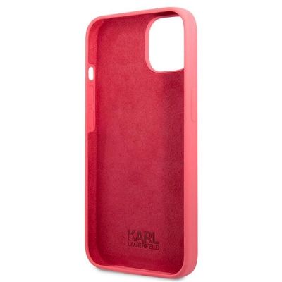 7. Karl Lagerfeld Silicone Plaque Case für iPhone 13 mini - Fuchsia