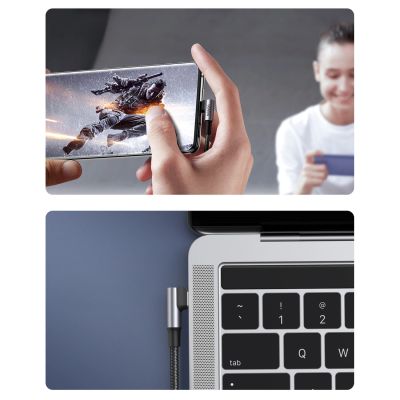 5. Ugreen US334 70645 USB-C (gewinkelt) / USB-C (gerade) Kabel 100 W PD 2 m – schwarz