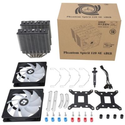 9. Thermalright Phantom Spirit 120 SE ARGB Prozessor-Luftkühler 12cm Schwarz 1 Stück.