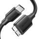 2. Ugreen Kabel USB Typ C - Micro-USB Typ B SuperSpeed ​​​​3.0 1 m schwarz (US312 20103)