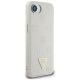 4. Guess Grained Hot Stamp Peony Triangle Logo MagSafe Hülle für iPhone 16e - Beige