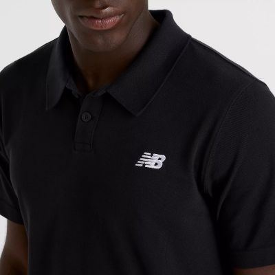 16. New Balance Baumwoll-Piqué-Poloshirt M MT51519BK
