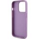 7. Guess Leder 4G Stamped Hülle für iPhone 15 Pro Max – Lila