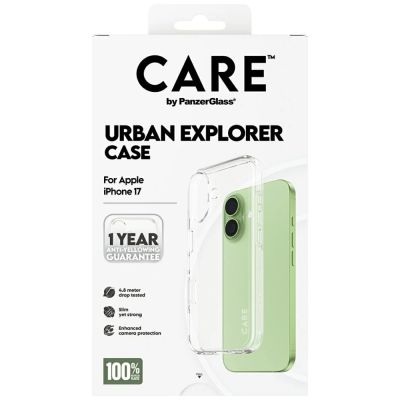 5. CARE by PanzerGlass Flagship Urban Explorer Case mit Clear Frame für iPhone 17 - transparent