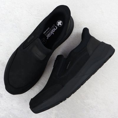 10. Wasserdichte Herren-Lederschuhe zum Hineinschlüpfen, schwarz Rieker 06052-00