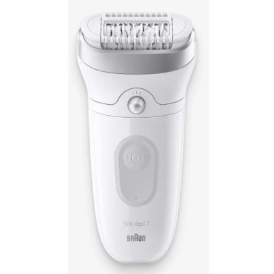 Braun Silk-épil 7 Epilierer 7-081, 40 Pinzetten, Weiß