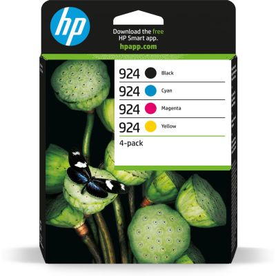 HP 924 Tinte – 4er-Pack – Schwarz, Gelb, Cyan, Magenta – Original – Tinte