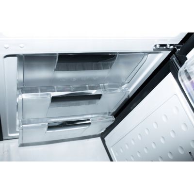 7. Ravanson LKK-250RB 250l Retro-Kühlschrank | LED-Beleuchtung | Vintage-Stil | 545 x 585 x 182 mm | Schwarz