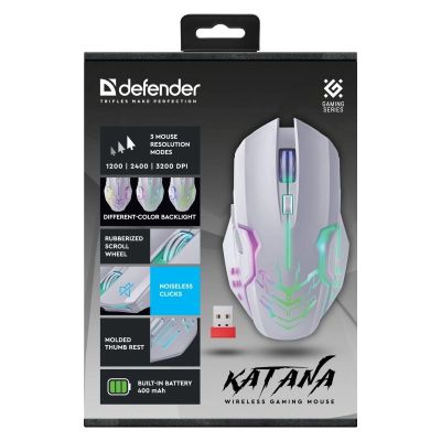 5. DEFENDER MAUS GM-511 KATANA RF 3200dpi 7P WEISS