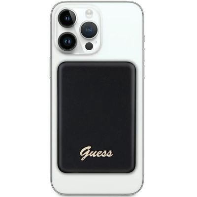 2. Guess MagSafe Metal Script Logo Induktions-Powerbank 15 W 5000 mAh – Schwarz