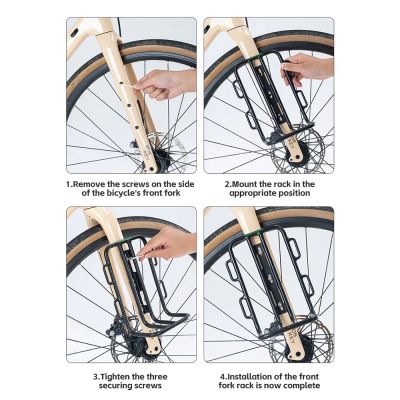 7. Rockbros 33210010001 vorderes Fahrradregal für Fahrradgabel – schwarz