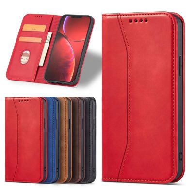 15. Magnet Fancy Case Hülle für iPhone 14 Pro Max Flip Cover Wallet Ständer rot