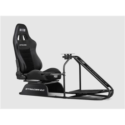 Rennsport der nächsten Generation | Rennsimulator-Cockpit | GTRacer 2.0 | Schwarz