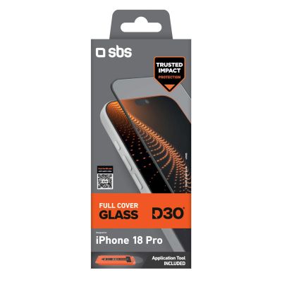 2. SBS D3O Vollglas für iPhone 18 Pro mit Applikator