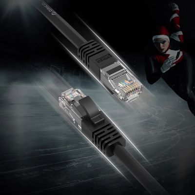 5. Orico PUG-C6 CAT6 1000 Mbit/s RJ45 Ethernet-Netzwerkkabel LAN Rund 5 m - Schwarz