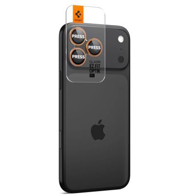 6. Spigen Optik Pro Kameralinsenglas für iPhone 16 Pro / Max / 17 Pro / Max – Orange