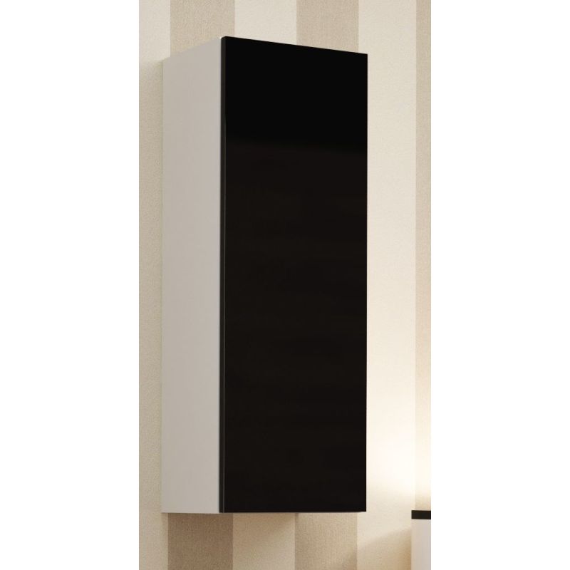 3. VIGO '90' Vitrine 90/35/32, weiß/schwarz