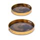 RITUALI DOMESTICI GALATEO Set mit 2 runden Iris-Tabletts